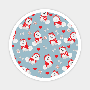 Samoyed seamless pattern Christmas gift for dog lovers phone cover Magnet